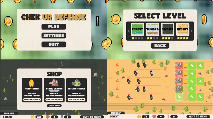 Check ur defense Beispiel Bilder des Online Spiels "Check ur defense"