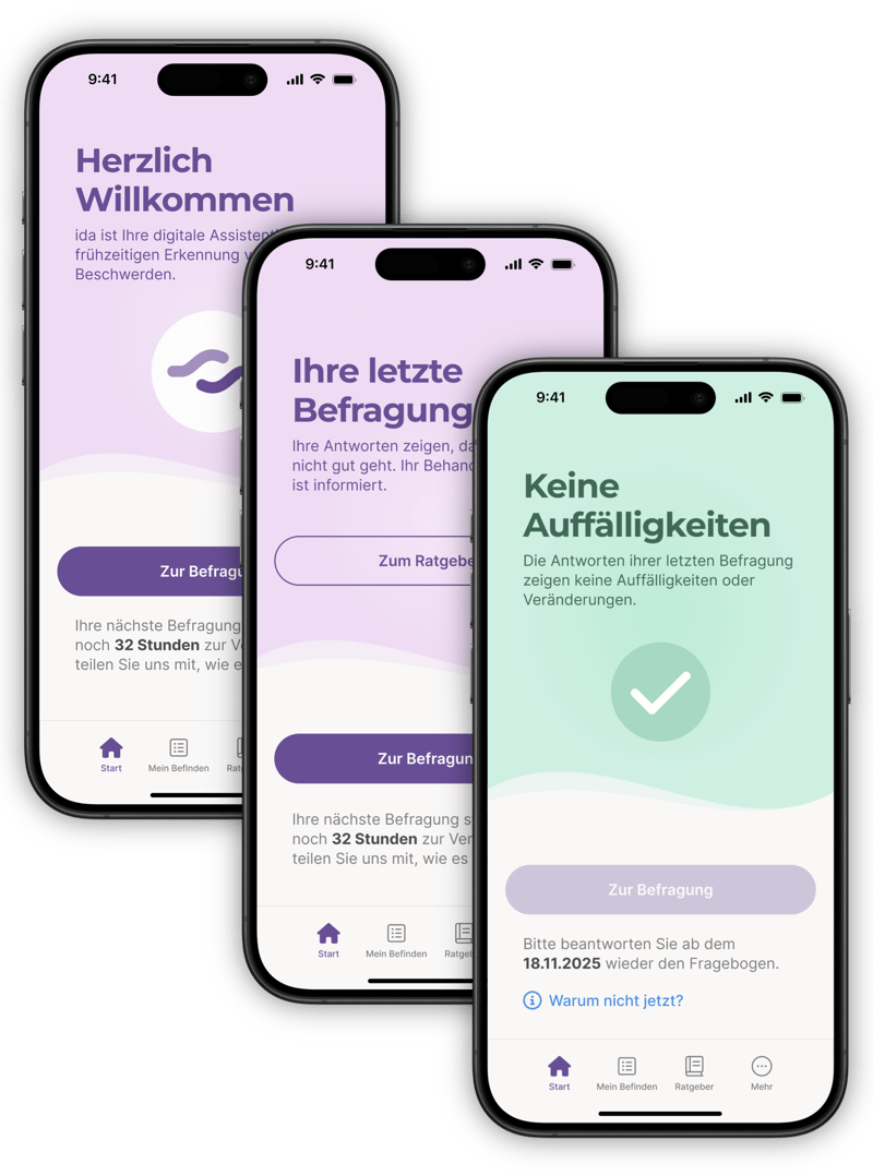 Mock up der mobilen ida app