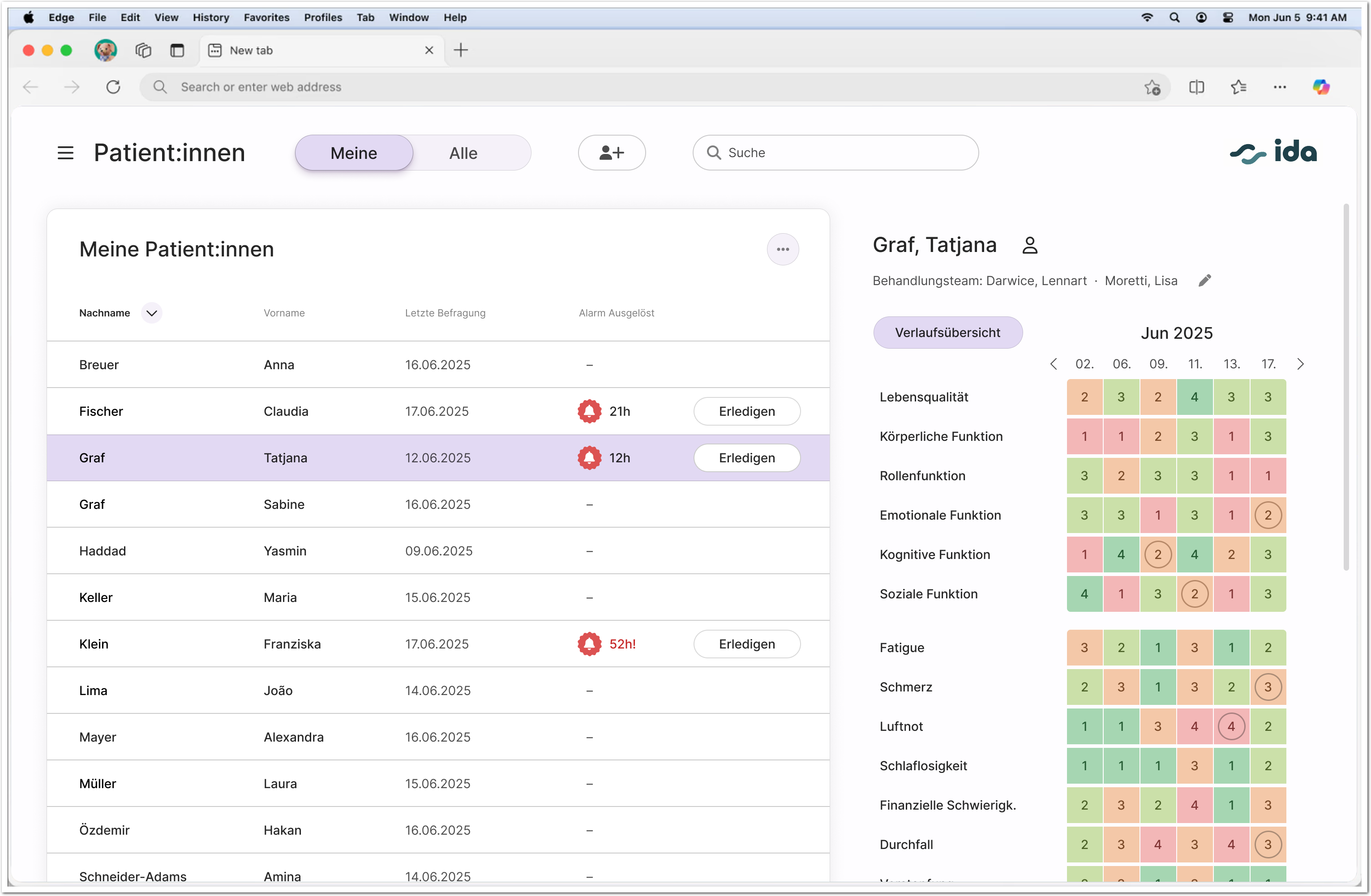 ida-mockup der Desktop Anwendung