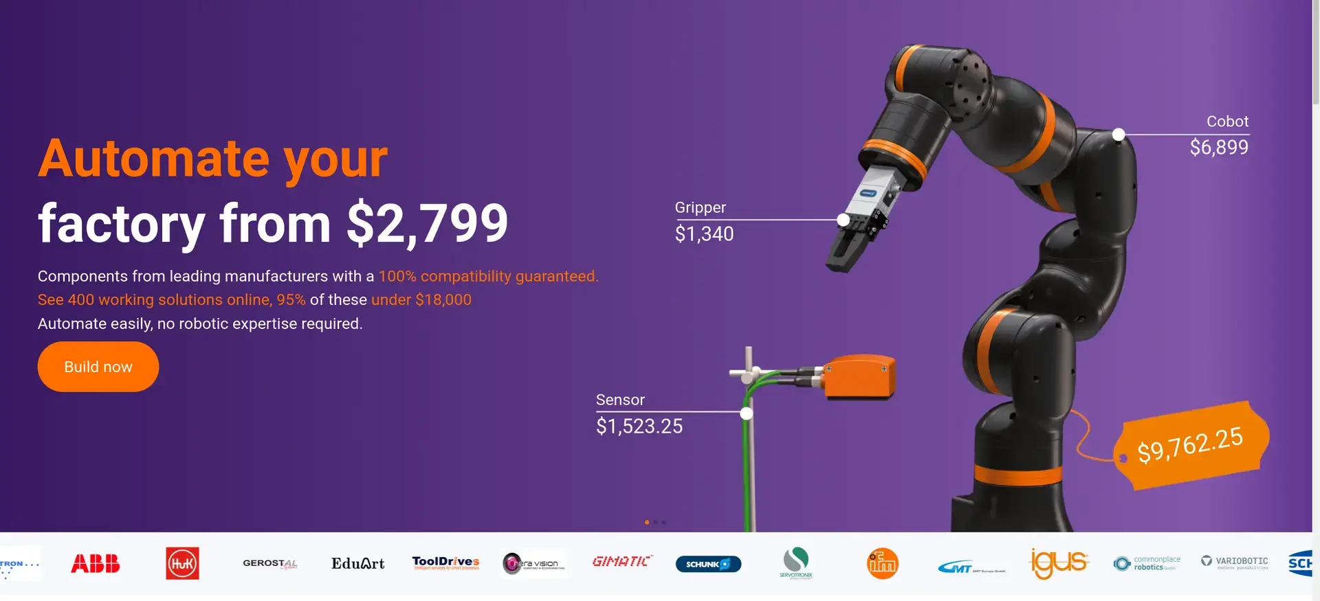 Picture of the Hompage of the RBTX online shop which was developed by dynabase